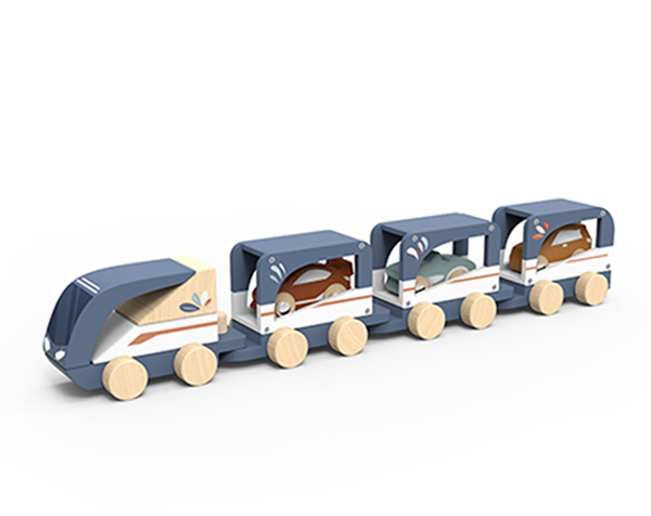 Train Vehicle Carrier W/3 Cars de Speedy Monkey