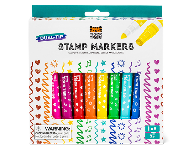 Dual Tip Stamp Markers (Set de 12) de TigerTribe 