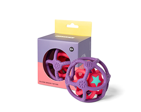 Sensory Balls Set of 2 Purple and Rose de Little L Silicone Toys