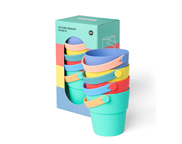 Bath Buckets 4 Colors de Little L Silicone Toys