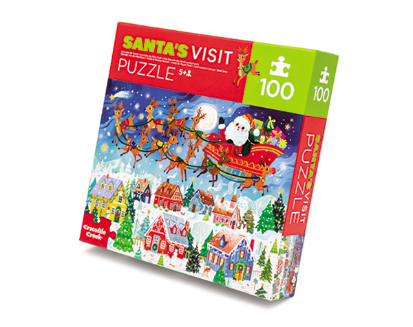 100 pc Boxed Puzzle Santa's Visit  de CrocodileCreek