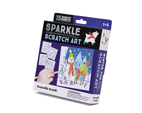 Sparkle Scratch Art Winter Fun in display de CrocodileCreek