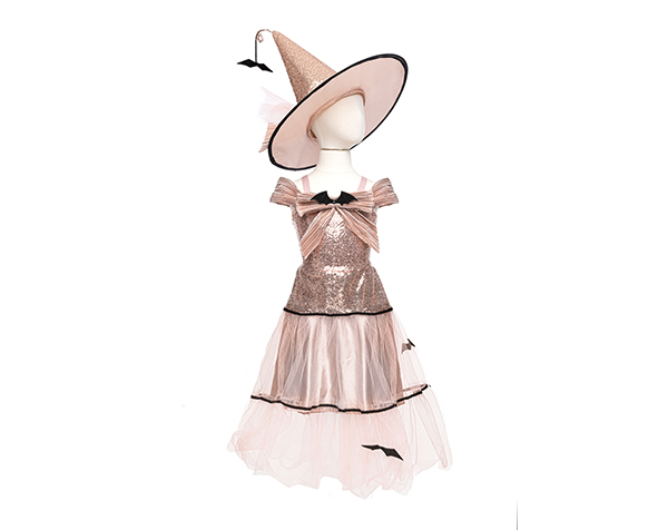 Glam Witch Dress & Hat Size 5-6  de GP Halloween