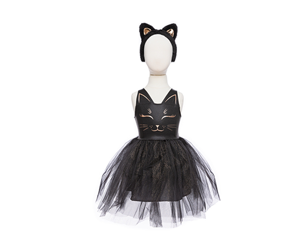 Black Cat Dress & Headpiece, Size 5-6 de GP Halloween