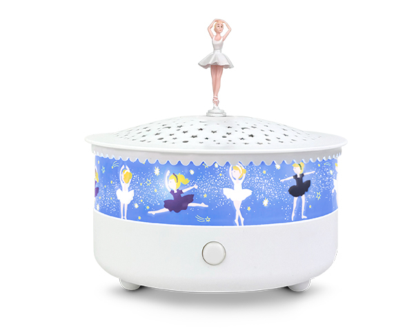 Veilleuse - Projecteur d'Etoiles Ballerine 14 Cm - Musical - Détection des Pleurs - Rechargeable USB de Trousselier