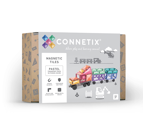 Pastel Transport Pack 50 pc de Connetix Pastel
