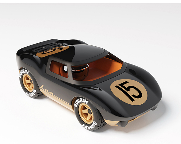 Car Mini Ken Cave - Black-Gold - L.17,40cm de Playforever