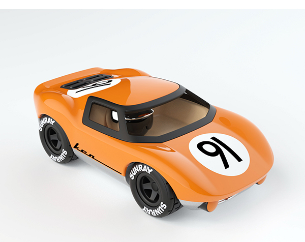 Car Mini Ken Gibson - Orange - L.17,40cm de Playforever