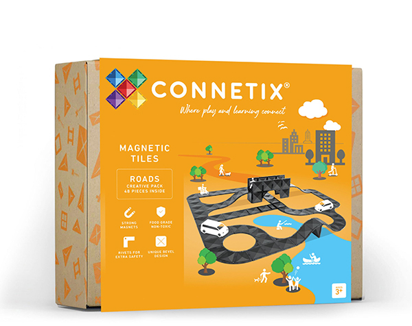 Creative Roads Pack 48 pc de Connetix Rainbow