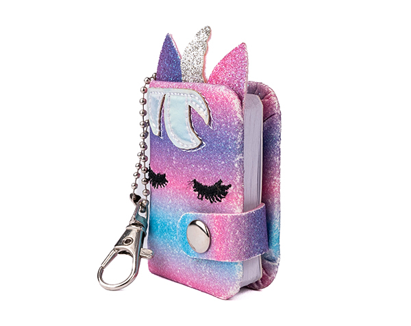 Mini Sparkly Friends Keychain Journal, Cat, Unicorn, 2 styles Assorted de GP Novedades