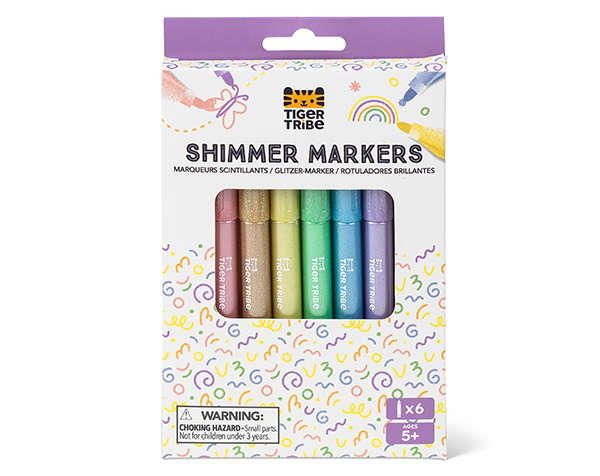 Shimmer Markers (Set de 12 pc) de Tigertribe Papeleria