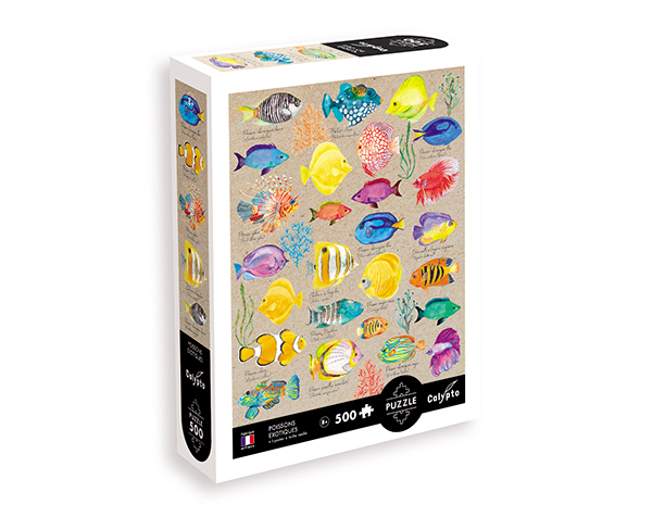 Puzzle 500 pc Poissons exotiques de Calypto