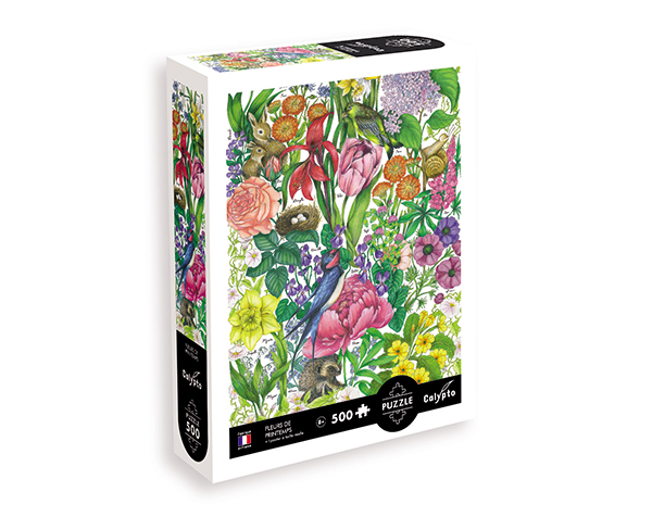 Puzzle 500 pc Les Fleurs de Printemps de Calypto